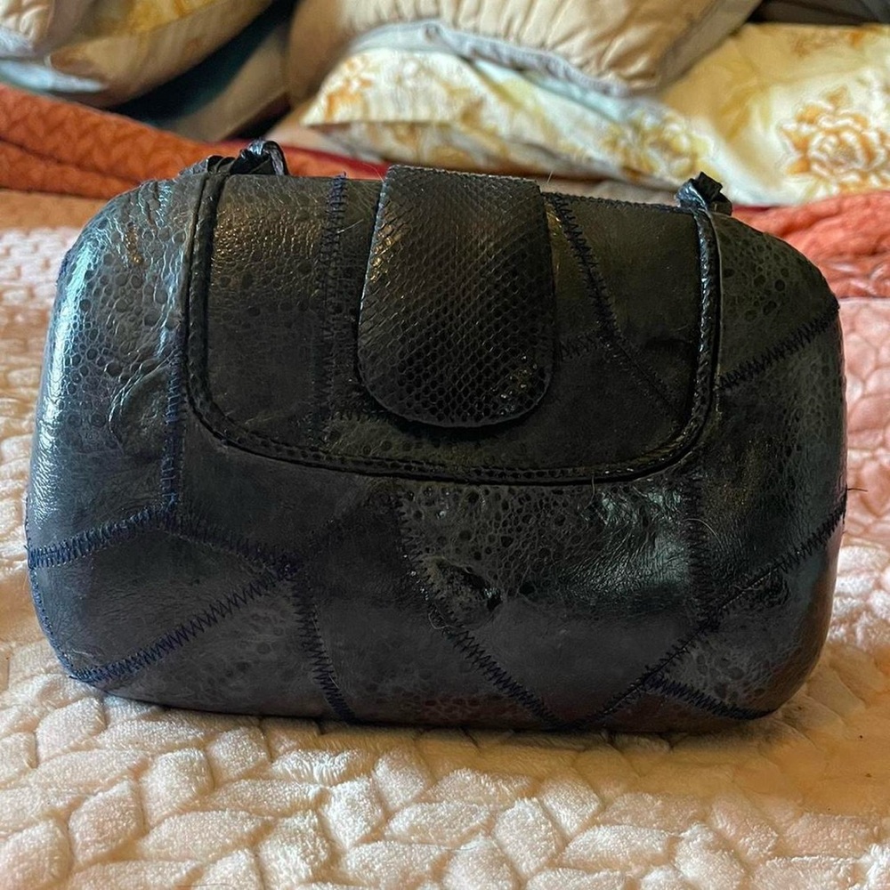 Vintage Neiman Marcus Blue Leather Women's Bag
